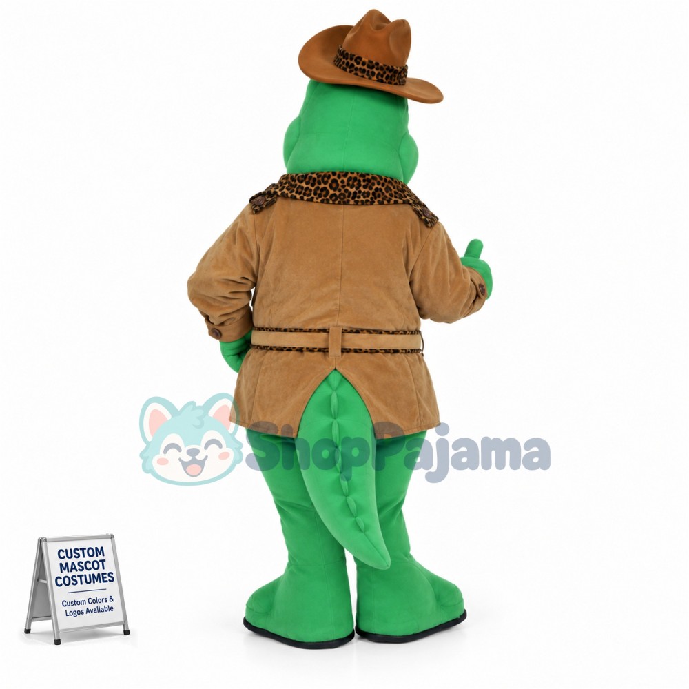 Winter Alligator Mascot Costume