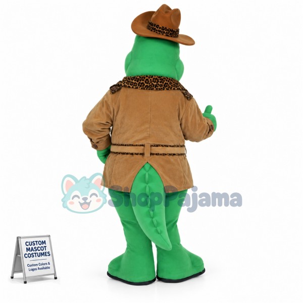 Winter Alligator Mascot Costume