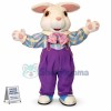 White Furry Easter Bunny Mascot Costume