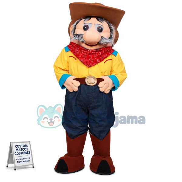 Custom Mascot Realistic Cowboy Mascot Costume
