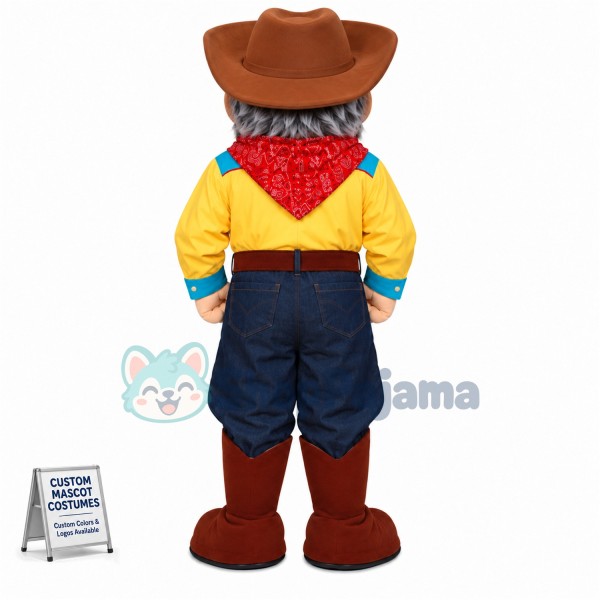 Custom Mascot Realistic Cowboy Mascot Costume