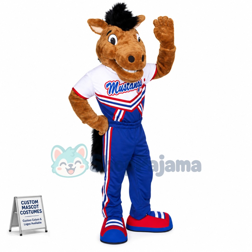 Custom Mascot College Mustang Mascot Costume