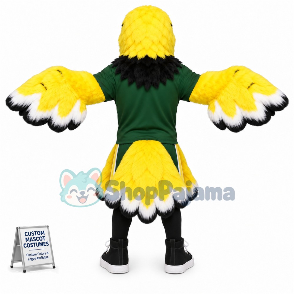 Yellow Hawks Mascot Costume