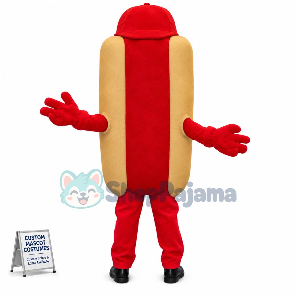 Happy Hotdog Mascot Costume