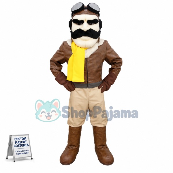 Custom Mascot Aviator Mascot Costume