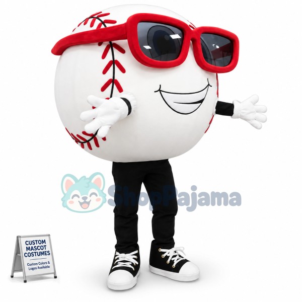 Happy Baseball Mascot Costume