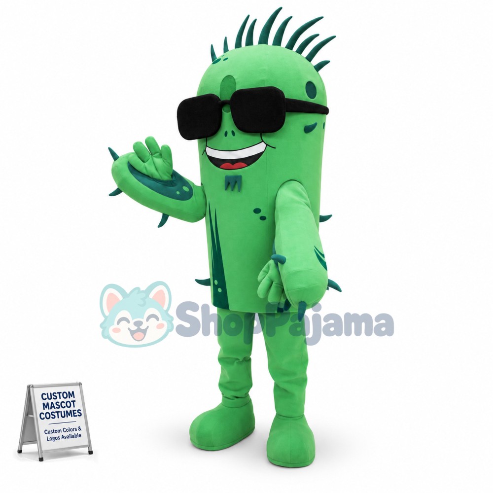 Spike Cactus Mascot Costume