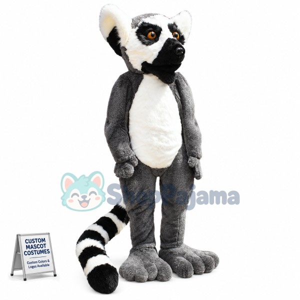 Custom Mascot Furry Lemur Mascot Costume