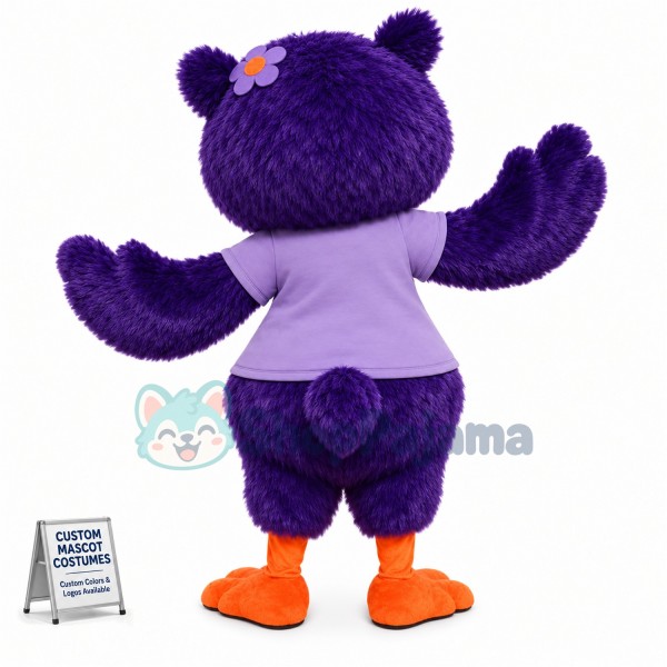 Beautiful Purple Owl Mascot Costume