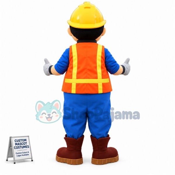 Custom Mascot Lightweight Builder Mascot Costume
