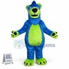 Blue & Green Bear Mascot Costume