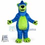 Blue & Green Bear Mascot Costume