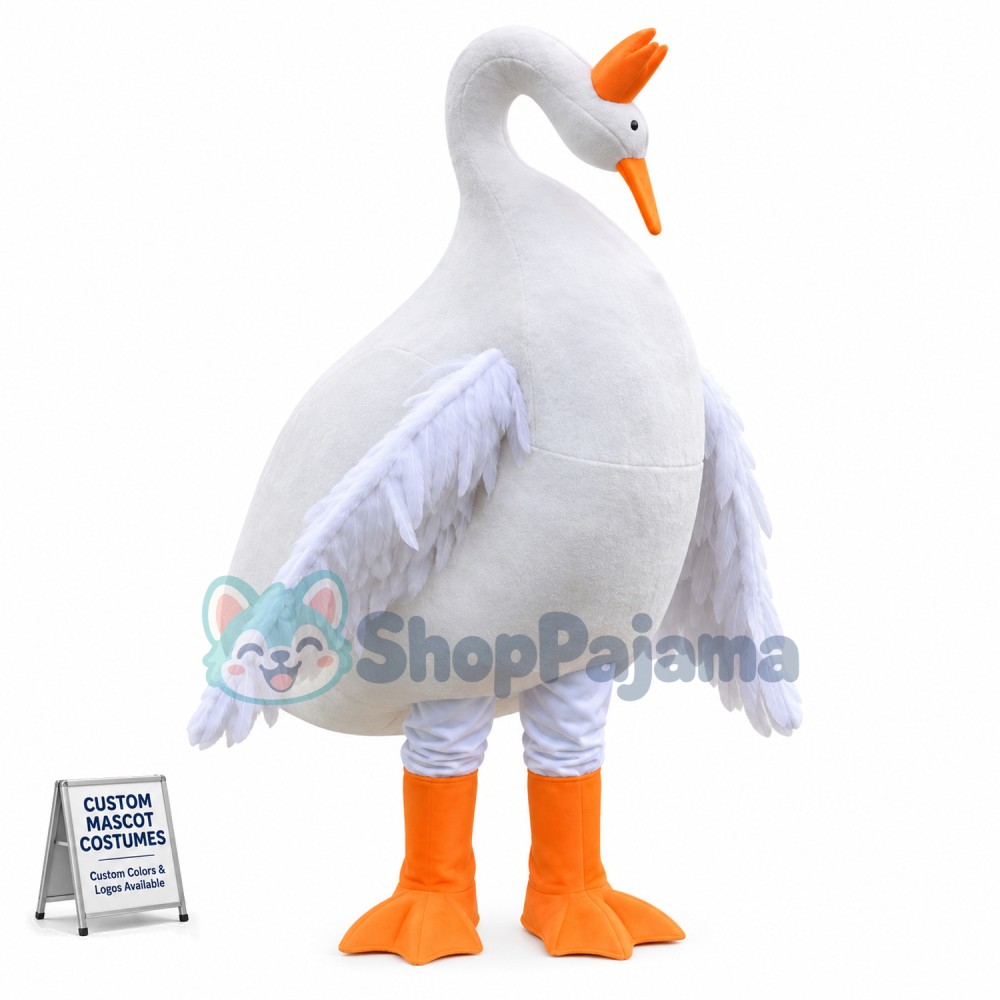 Custom Mascot Swan Mascot Costume