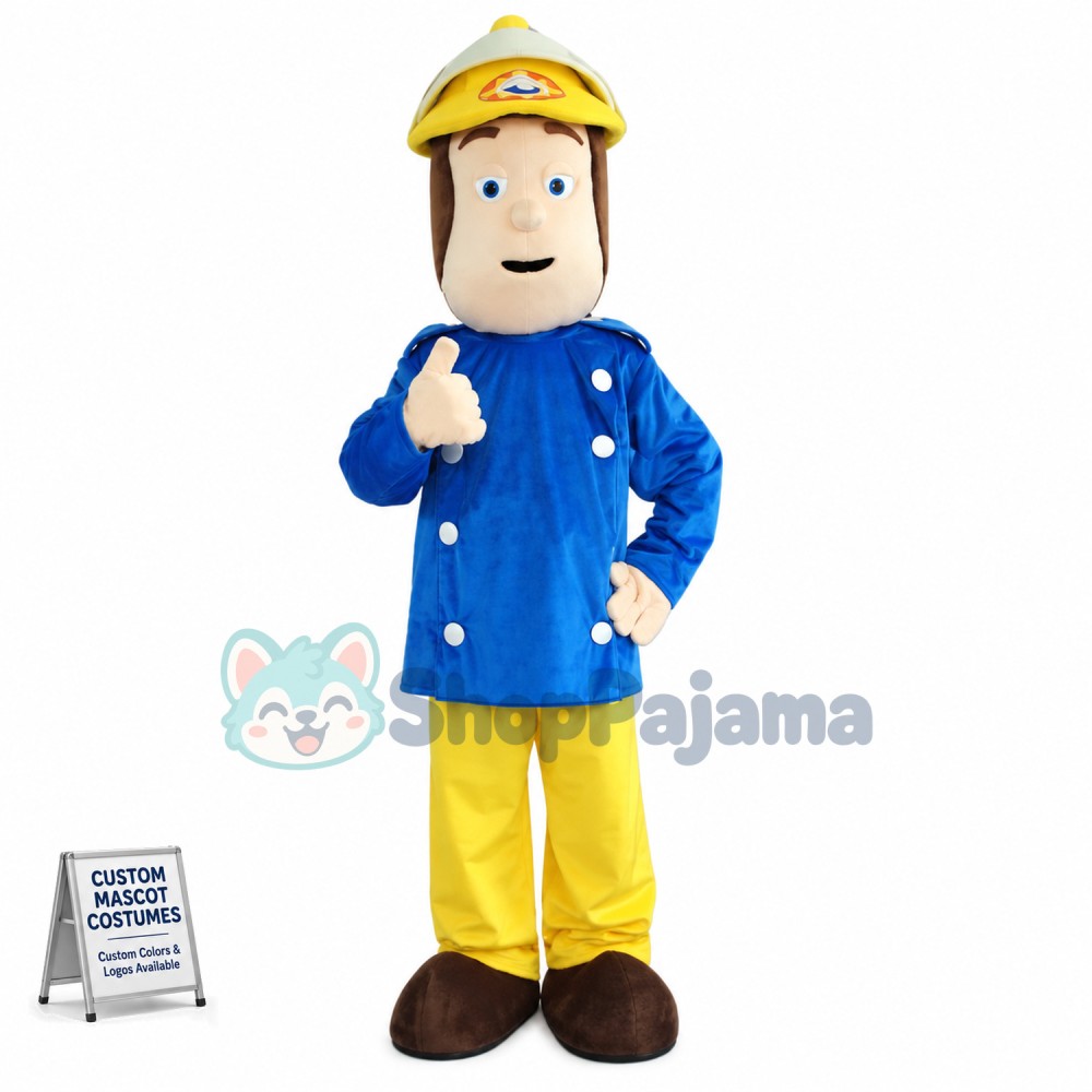 Fireman Sam Mascot Costume