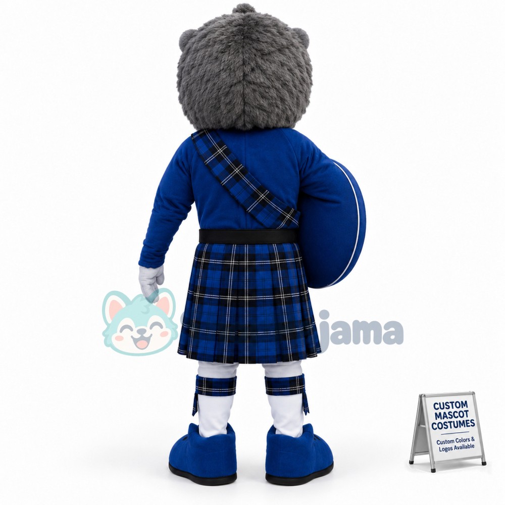 Blue Lightweight Lion Mascot Costume