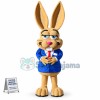 Cute Jackrabbit Mascot Costume