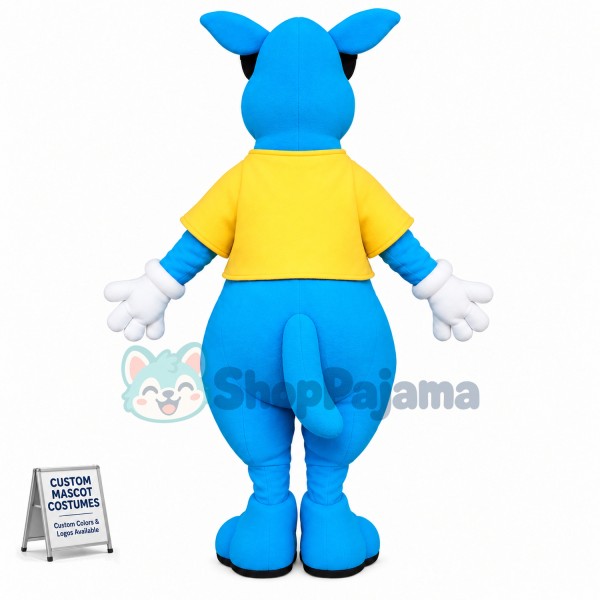 Blue Kangaroo Mascot Costume