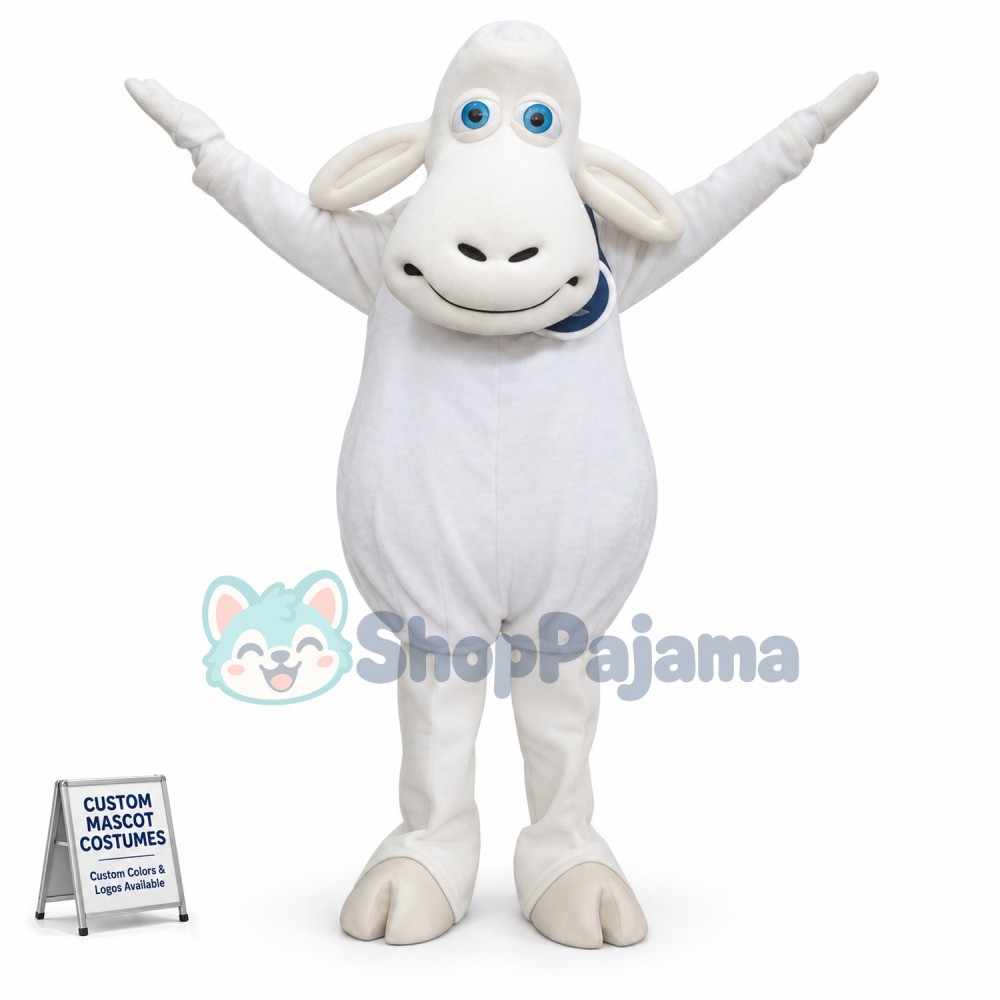 White Sheep Mascot Costume