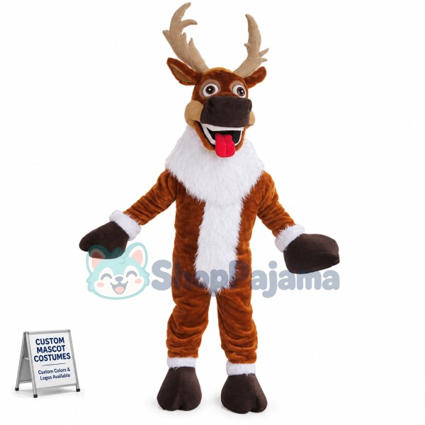 Christmas Lightweight Reindeer Mascot Costume