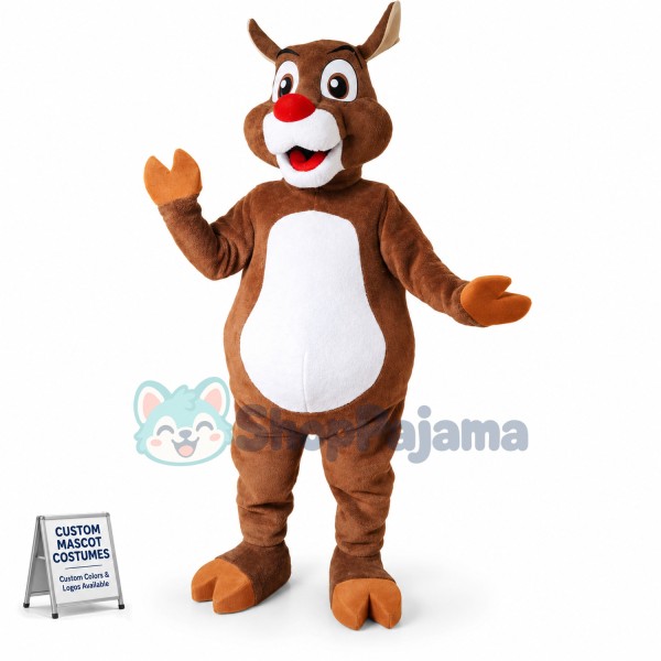 Christmas Reindeer Mascot Costume Custom Mascot