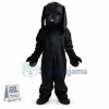All Black Dog Mascot Costume