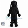 All Black Dog Mascot Costume