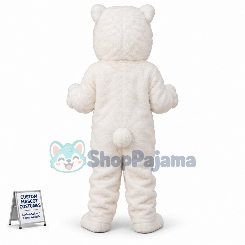 White Lightweight Tiger Mascot Costume