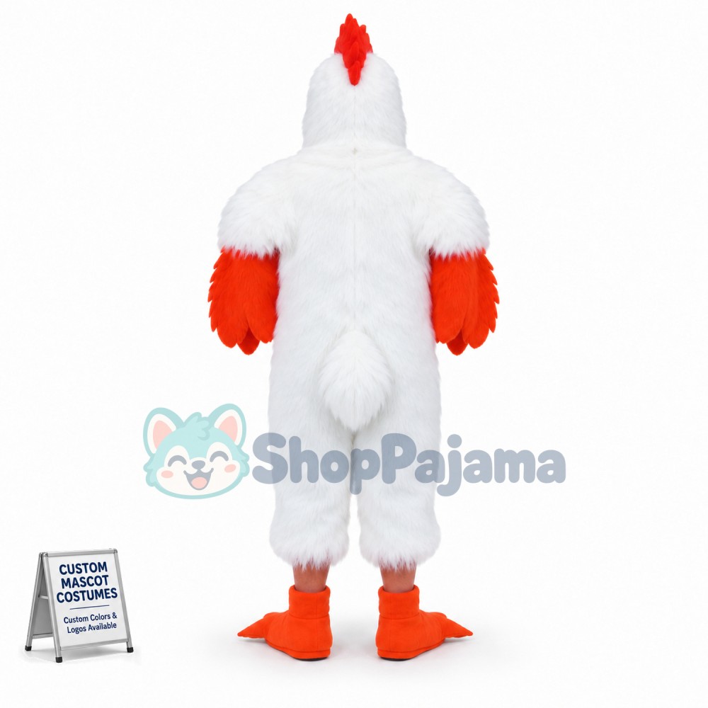 White Lightweight Chicken Mascot Costume 