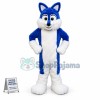 Blue Furry Husky Mascot Costume