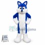 Blue Furry Husky Mascot Costume