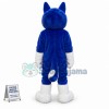 Blue Furry Husky Mascot Costume