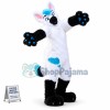 White Fox Wolf Realistic Mascot Costume