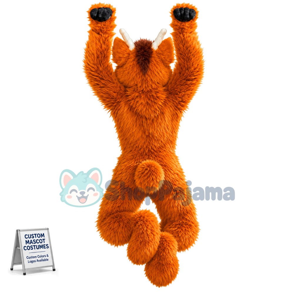 Happy Brown Dog Wolf Mascot Costume