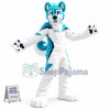 Blue & White Husky Dog Mascot Costume