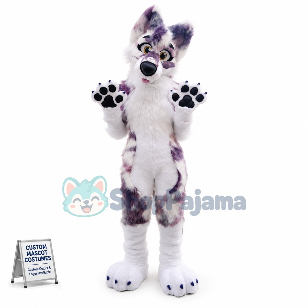 Happy Wolf Dog Mascot Costume