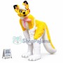 Yellow Husky Dog Mascot Costume