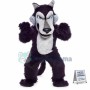 Superb Black Wolf Mascot Costume