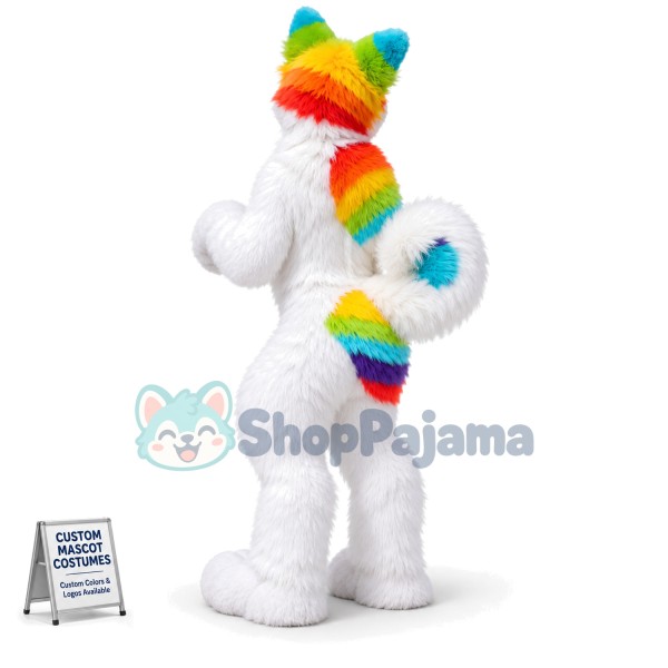 Colorful Husky Dog Mascot Costume