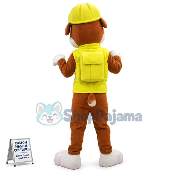 Happy Paw Patrol Rubble Dog Mascot Costume