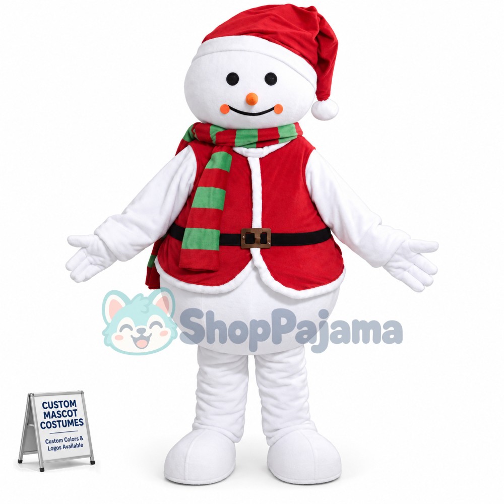 Adult Snowman Mascot Costume
