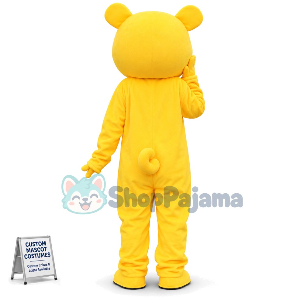 Yellow Pig Mascot Costume