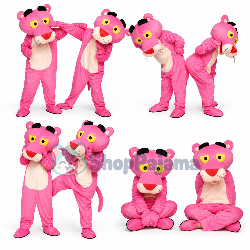 Pink Panther Mascot Costume