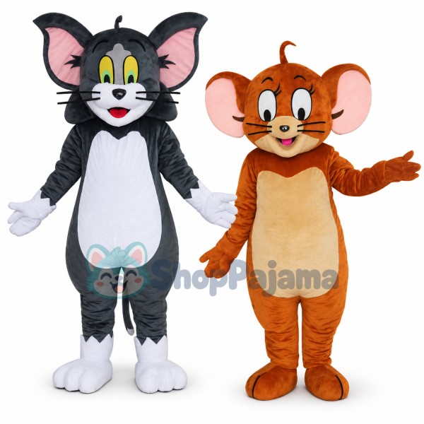 Jerry Mouse & Tom Cat costume Cartoon Mascot Costume
