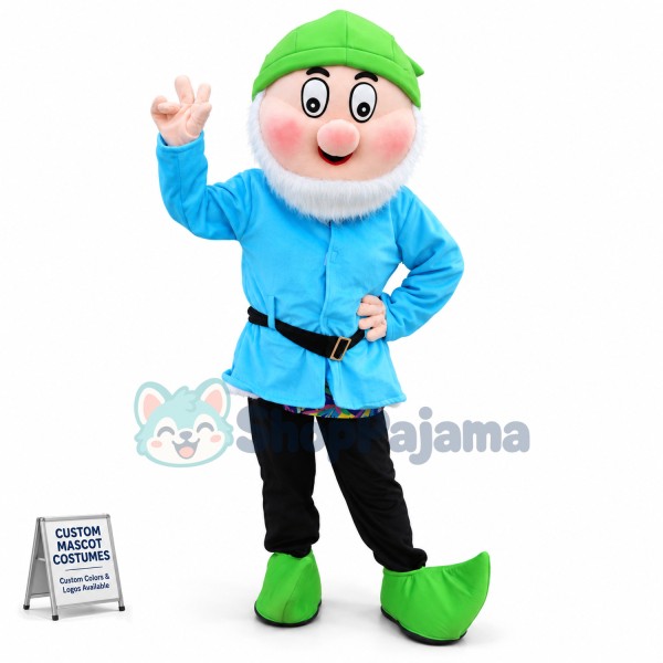 Blue Dwarf Mascot Costume