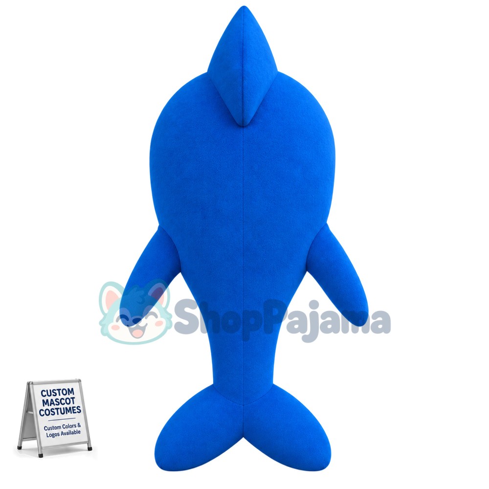 Blue & Grey Shark Mascot Costume