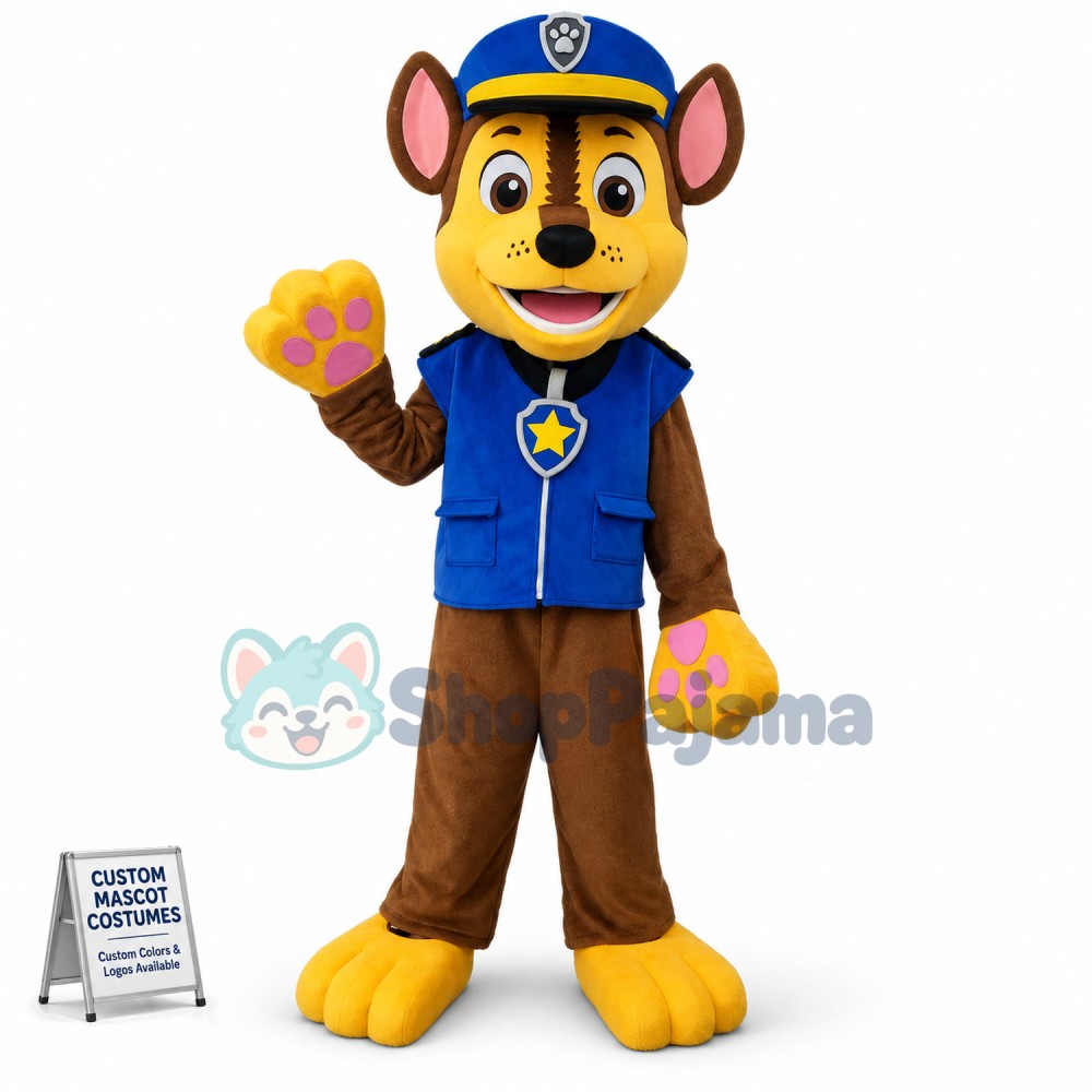Cute Lightweight Paw Patrol Chase Mascot Costume