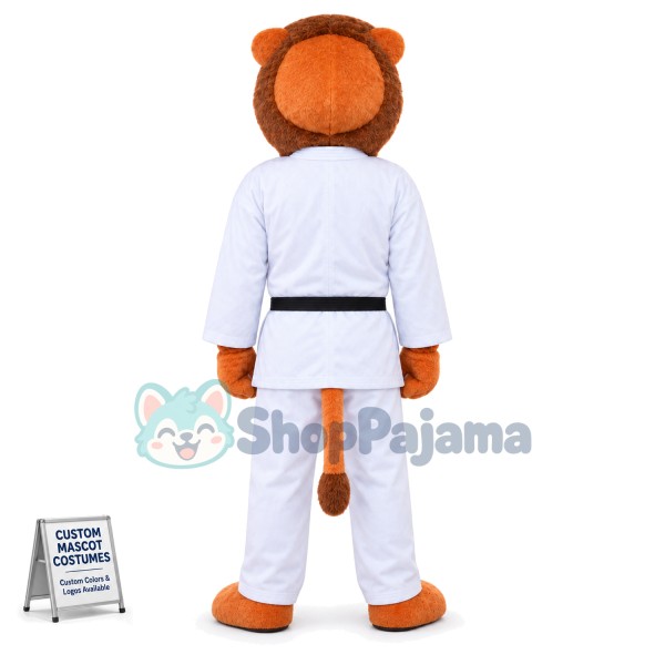 Strong Taekwondo Lion Mascot Costume