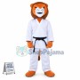 Strong Taekwondo Lion Mascot Costume