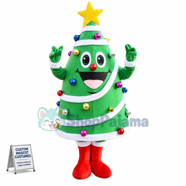 Christmas Tree With Colored Balls Mascot Costume