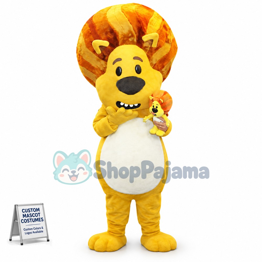 Cautious Lioness Mascot Costume